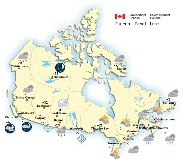 map of Canada